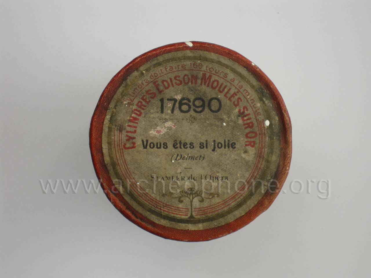 Photo du disque ou cylindre en question