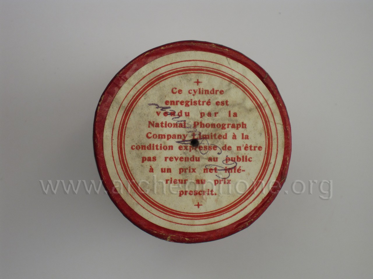 Photo du disque ou cylindre en question